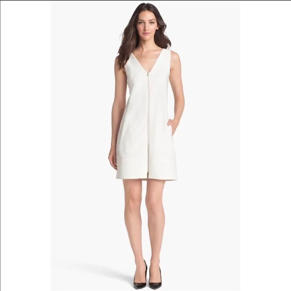RACHEL ROY | Creamy White Zip Front Mini Dress 4
